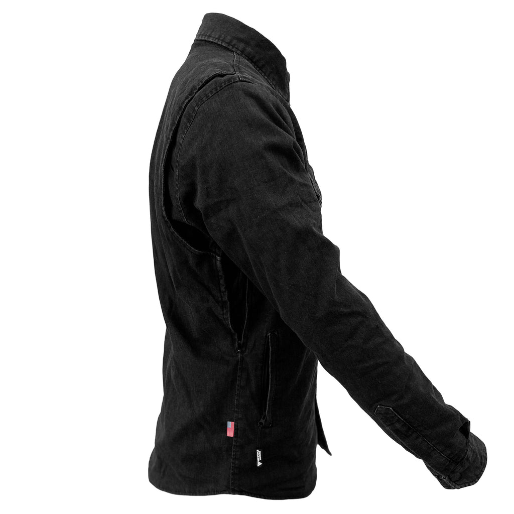 Protective Jeans Jacket - Black with Pads - Build Kit Boards