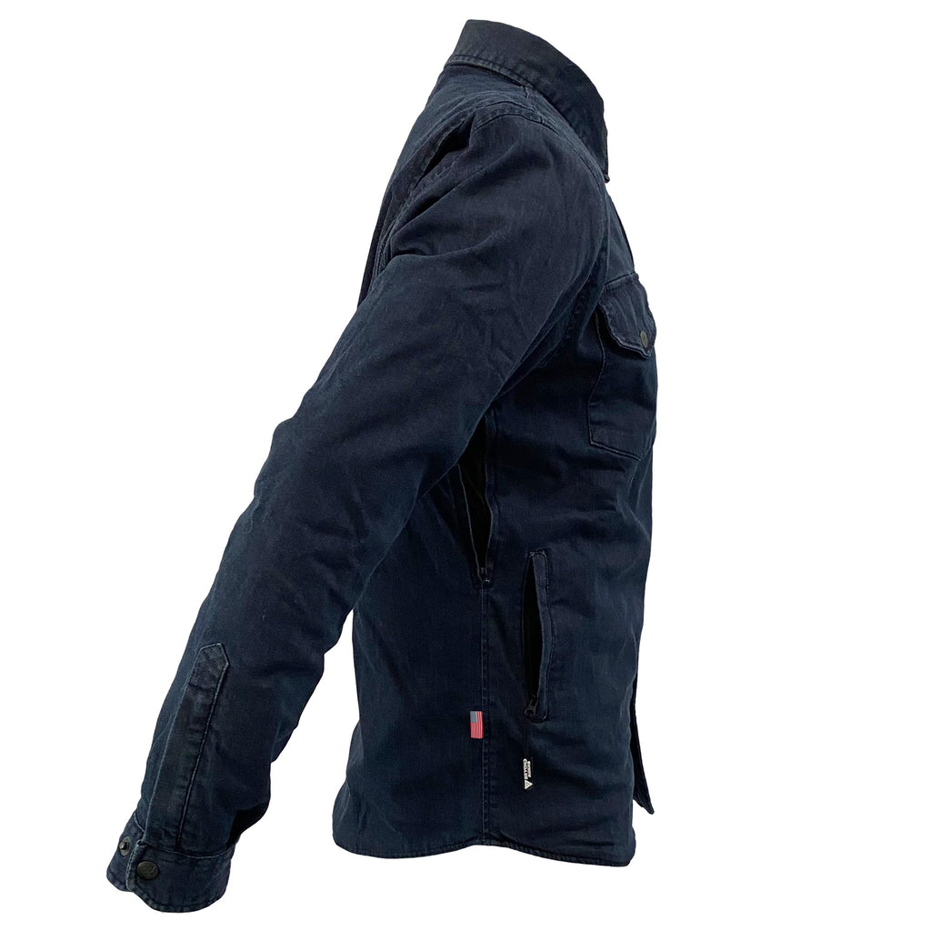 Protective Jeans Jacket - Blue Indigo with Pads - Build Kit Boards