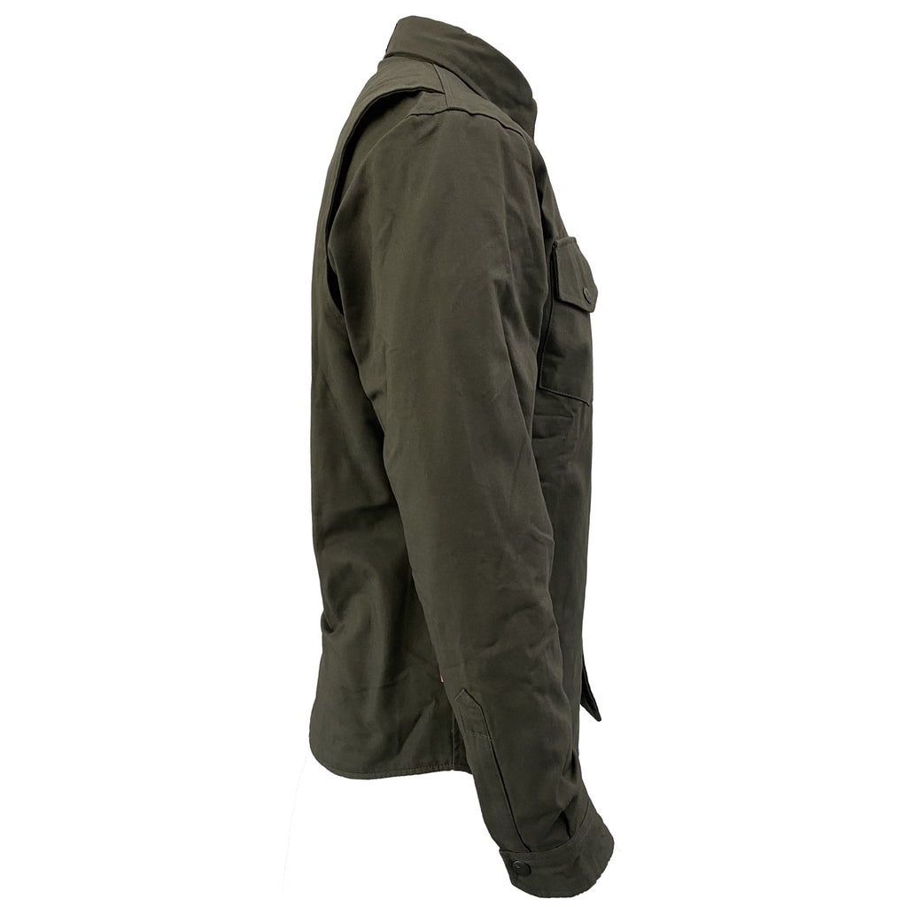 Protective Canvas Jacket for Men - Army Green with Pads | Build