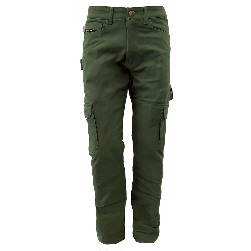 Relaxed Fit Cargo Pants - Army Green with Pads - Build Kit Boards