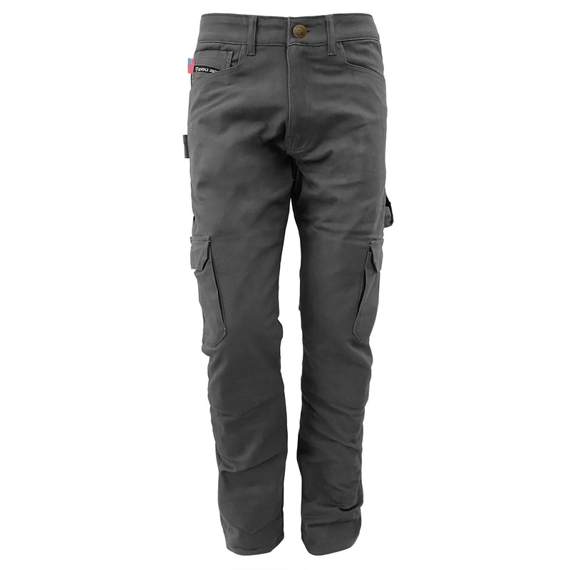 Relaxed Fit Cargo Pants - Grey with Pads - Build Kit Boards