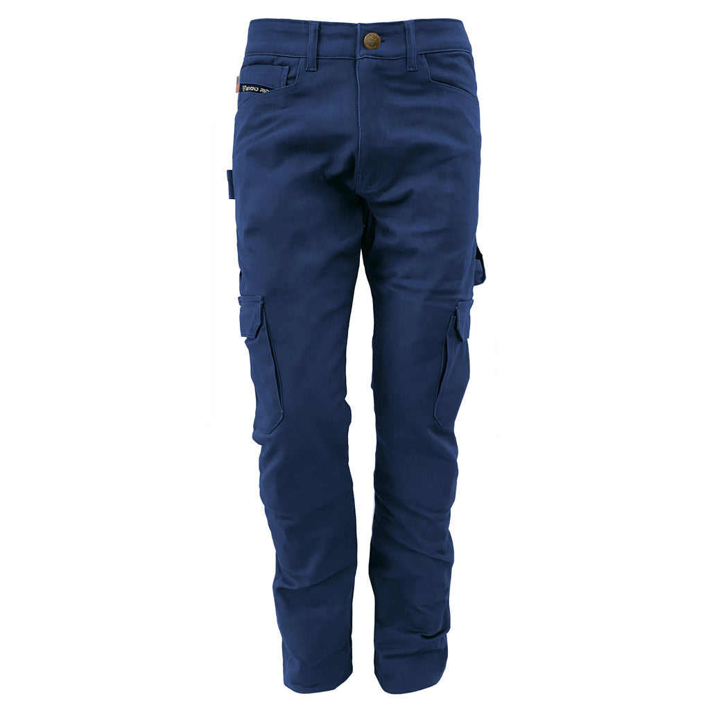 Relaxed Fit Cargo Pants - Navy Blue with Pads - Build Kit Boards