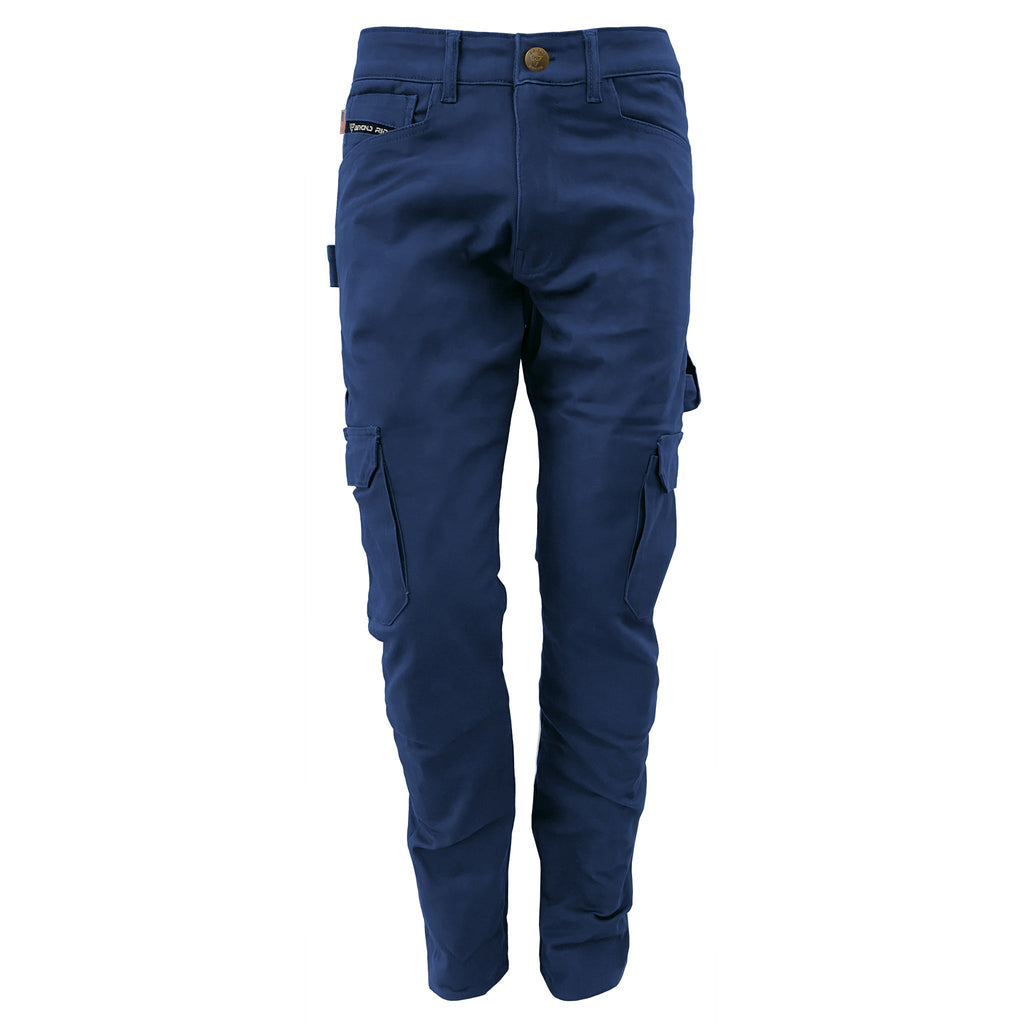 Straight Leg Cargo Pants - Navy Blue with Pads - Build Kit Boards