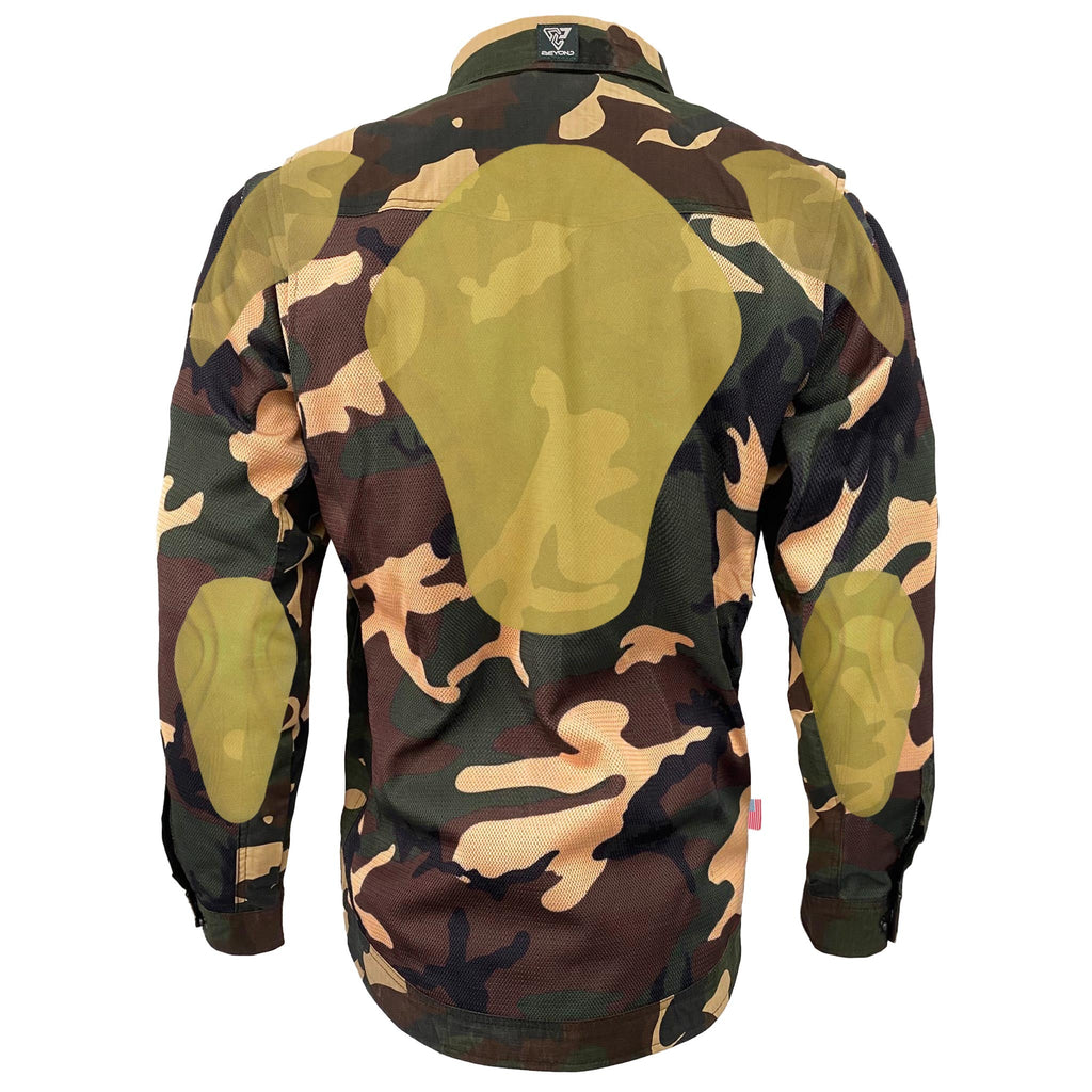 Summer Mesh Protective Camouflage Shirt "Knight Hawk" - Dark Color with Pads - Build Kit Boards