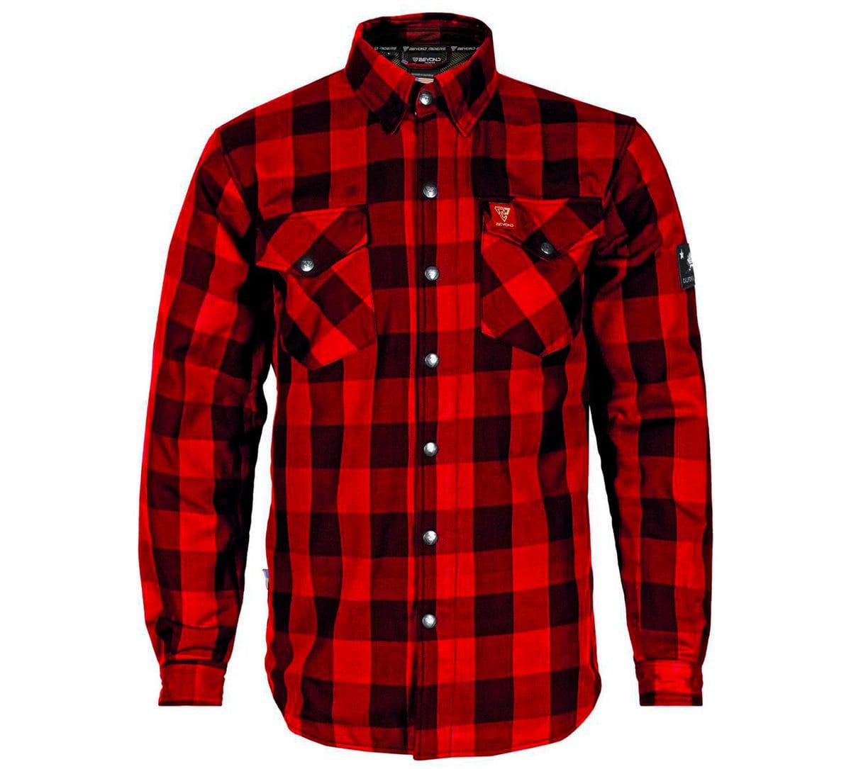 Protective Flannel Shirt - Red Checkered with Pads | Build