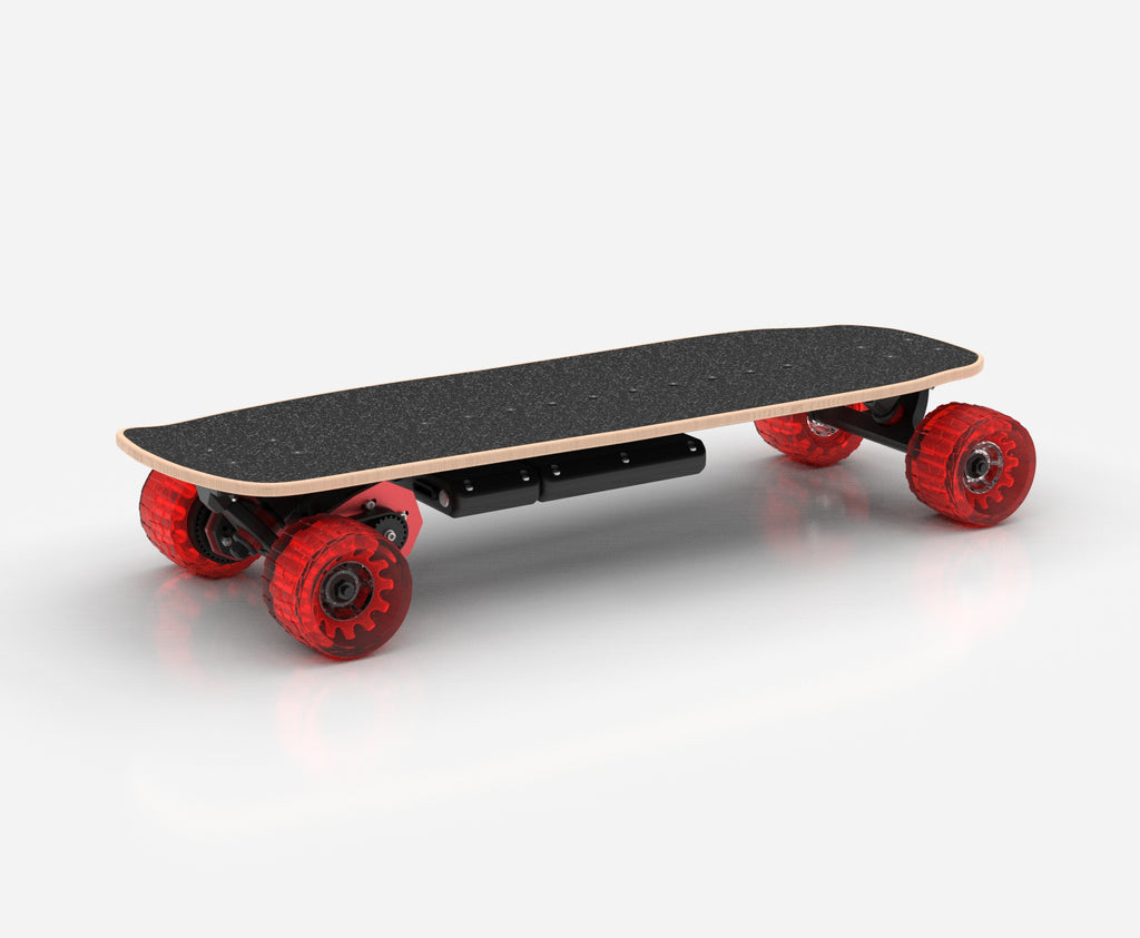 electric skateboard that rides like a snowboard Tayto Electric Skateboard Kit