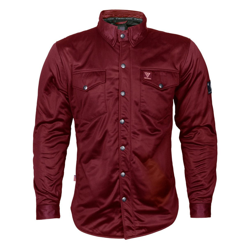 Ultra Protective Shirt - Red Maroon Solid with Pads - Build Kit Boards