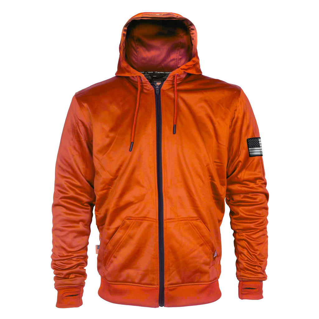 Orange Solid Ultra Protective Hoodie with Pads - Build Kit Boards